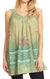 Sakkas Ruth Top batik sin mangas con cuello en V y corte relajado con lentejuelas bordadas