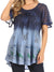 Sakkas Petra Women's Casual Loose Flared Corset Short Sleeve Lace Blouse Top Tunic