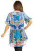 Get Summer Ready with Sakkas Eli Women's Floral Ruffle Top Blouse Tunic