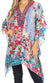Stylish Rhinestone Lace-Up V-Neck Women's Caftan Poncho Cover-Up by Sakkas Aymee