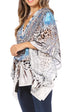 Blusa estilo bohemio de manga corta con cuello en V y estilo informal de gran tamaño para mujer de Sakkas Danis