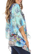 Blusa estilo bohemio de manga corta con cuello en V y estilo informal de gran tamaño para mujer de Sakkas Danis