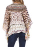 Blusa estilo bohemio de manga corta con cuello en V y estilo informal de gran tamaño para mujer de Sakkas Danis