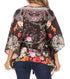Blusa estilo bohemio de manga corta con cuello en V y estilo informal de gran tamaño para mujer de Sakkas Danis
