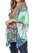 Blusa estilo bohemio de manga corta con cuello en V y estilo informal de gran tamaño para mujer de Sakkas Danis