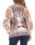 Blusa estilo bohemio de manga corta con cuello en V y estilo informal de gran tamaño para mujer de Sakkas Danis