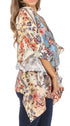 Blusa estilo bohemio de manga corta con cuello en V y estilo informal de gran tamaño para mujer de Sakkas Danis