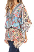 Blusa estilo bohemio de manga corta con cuello en V y estilo informal de gran tamaño para mujer de Sakkas Danis