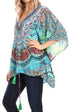 Blusa estilo bohemio de manga corta con cuello en V y estilo informal de gran tamaño para mujer de Sakkas Danis