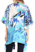 Blusa estilo bohemio de manga corta con cuello en V y estilo informal de gran tamaño para mujer de Sakkas Danis
