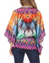 Blusa estilo bohemio de manga corta con cuello en V y estilo informal de gran tamaño para mujer de Sakkas Danis