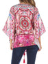 Blusa estilo bohemio de manga corta con cuello en V y estilo informal de gran tamaño para mujer de Sakkas Danis