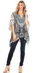Blusa estilo bohemio de manga corta con cuello en V y estilo informal de gran tamaño para mujer de Sakkas Danis