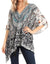 Blusa estilo bohemio de manga corta con cuello en V y estilo informal de gran tamaño para mujer de Sakkas Danis