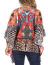 Blusa estilo bohemio de manga corta con cuello en V y estilo informal de gran tamaño para mujer de Sakkas Danis