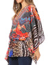 Blusa estilo bohemio de manga corta con cuello en V y estilo informal de gran tamaño para mujer de Sakkas Danis