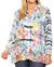 Sakkas Issa Women's Long Sleeve Floral Print Casual Button Down Shirt Blouse Top