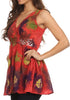 Sakkas Allena Sequin Embroidered Sleeveless Elegant V-Neck Blouse / Top