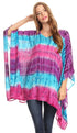 Sakkas Adalwin Desert Sun Lightweight Circle Ponch Tunic Top Blouse W / Embroidery