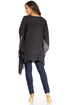 Blusa tipo túnica Sakkas Adalwin Third Tie Dye Desert Sun Circle Ponch con bordado