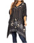 Blusa tipo túnica Sakkas Adalwin Third Tie Dye Desert Sun Circle Ponch con bordado