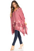 Blusa tipo túnica Sakkas Adalwin Third Tie Dye Desert Sun Circle Ponch con bordado