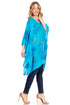 Blusa tipo túnica Sakkas Adalwin Third Tie Dye Desert Sun Circle Ponch con bordado