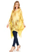 Blusa tipo túnica Sakkas Adalwin Third Tie Dye Desert Sun Circle Ponch con bordado