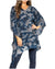 Blusa tipo túnica Sakkas Adalwin Third Tie Dye Desert Sun Circle Ponch con bordado