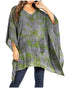 Blusa tipo túnica Sakkas Adalwin Third Tie Dye Desert Sun Circle Ponch con bordado