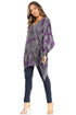 Blusa tipo túnica Sakkas Adalwin Third Tie Dye Desert Sun Circle Ponch con bordado