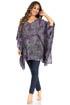 Blusa tipo túnica Sakkas Adalwin Third Tie Dye Desert Sun Circle Ponch con bordado