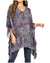 Blusa tipo túnica Sakkas Adalwin Third Tie Dye Desert Sun Circle Ponch con bordado