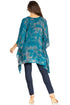 Blusa tipo túnica Sakkas Adalwin Third Tie Dye Desert Sun Circle Ponch con bordado