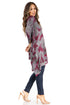 Blusa tipo túnica Sakkas Adalwin Third Tie Dye Desert Sun Circle Ponch con bordado