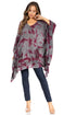Blusa tipo túnica Sakkas Adalwin Third Tie Dye Desert Sun Circle Ponch con bordado