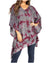 Blusa tipo túnica Sakkas Adalwin Third Tie Dye Desert Sun Circle Ponch con bordado