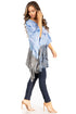 Blusa tipo túnica Sakkas Adalwin Third Tie Dye Desert Sun Circle Ponch con bordado