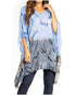 Blusa tipo túnica Sakkas Adalwin Third Tie Dye Desert Sun Circle Ponch con bordado