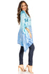 Blusa tipo túnica Sakkas Adalwin Third Tie Dye Desert Sun Circle Ponch con bordado