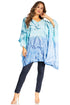 Blusa tipo túnica Sakkas Adalwin Third Tie Dye Desert Sun Circle Ponch con bordado