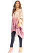 Blusa tipo túnica Sakkas Adalwin Third Tie Dye Desert Sun Circle Ponch con bordado