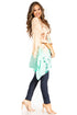 Blusa tipo túnica Sakkas Adalwin Third Tie Dye Desert Sun Circle Ponch con bordado