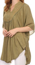 Sakkas Martina Delicate Embroidered Tie Dye Poncho Top / Cover Up