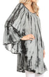 Sakkas Anna Casual Flowy Wide Neck 3/4 Sleeve Light Summer Boho Blouse Top