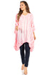 Sakkas Wren Lightweight Circle Poncho Top Blouse With Detailed Embroidery