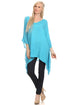 Sakkas Wren Lightweight Circle Poncho Top Blouse With Detailed Embroidery