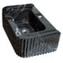 Lavabo de baño de pared rectangular de mármol negro Toros pulido (ancho) 12" (largo) 19" (alto) 7"