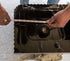 Lavabo de baño de pared rectangular de mármol negro Toros pulido (ancho) 12" (largo) 19" (alto) 7"