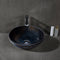 Toros Black Natural Stone Marble Above Vanity Bathroom Sink Semi-Polished (D)16" (H)6"